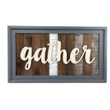 Rustic Wood Slat Gather Wall Decor