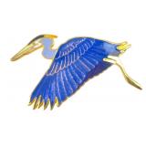 VTG William Spear Enameled Heron Pin