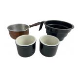 Vintage Copper Saucepan, Coffee Filter, and Rameki
