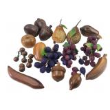 Assorted Decorative Wooden and Beaded Faux Fruit