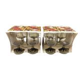 Libbey Glass Smoke Brown Goblet Set