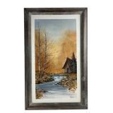 Taylor Signed Landscape Oil on Board Painting