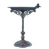 Cast Iron Birdbath with Hummingbird Finial
