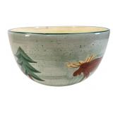 Sierra Bella Ceramica Moose and Pine Tree Bowl