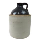 Two-Tone Salt-Glazed Stoneware Whiskey Jug
