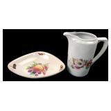 Old Foley and L.W. & Co. Porcelain Creamer and Dis