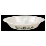 Glasbake Divided Oval Casserole Dish