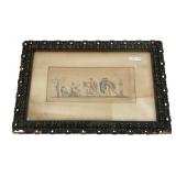 Neoclassical Style Roman Scene Hand-Colored Print