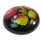 Petrykivka Style Hand-Painted Lacquer Trinket Box