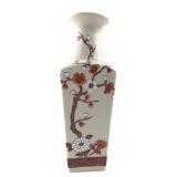 Hand-Painted Porcelain Vase with Floral Motif
