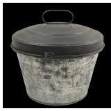 Vintage Tin Steamed Pudding Mold with Lid