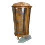Oak Curio Cabinet with Curved Glass Door
