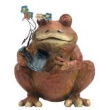 Cast Resin Frog Gardener Figurine