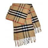 Tencel Scarf in the Style of Burberry Check