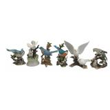 Homco Masterpiece Porcelain Bird Figurines, 6pc