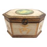 Enesco Octagonal Wood Music Box Jewelry Box
