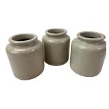 Set of Three LAB-Lagny Stoneware Jars