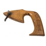Vintage Carved Wood Hand Saw Handle
