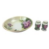 R.S. Germany Porcelain Bowl and Shakers Set