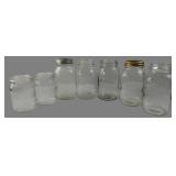 Assorted Vintage Glass Mason Jars, Set of 7