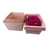 Assorted Plastic Storage Baskets and Bins