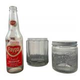 Faygo Redpop Bottle and Burma-Shave Glass Jar