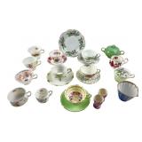 23 piece Assorted Porcelain and Bone China Tea Set