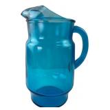 VTG Anchor Hocking Blue Glass Pitcher
