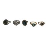 Assorted Costume and Fashion Rings, Group of 5