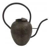 Hammered Bronze Watering Can with High Handle