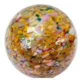Hand-Blown Art Glass Friendship Ball, 4" Dia.