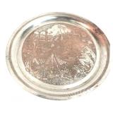 Middle Eastern Style Etched Copper & Silver Plate