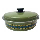 MCM Enamelware Covered Casserole Dish