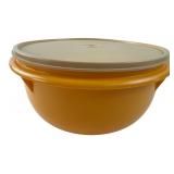 Tupperware 9" Diameter Yellow Plastic Bowl with L