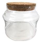 Clear Glass Apothecary Jar with Cork Lid