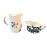 Pfaltzgraff and Currier & Ives Ceramic Creamers