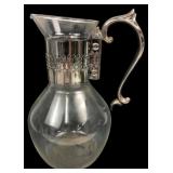 Silverplate and Glass Claret Jug