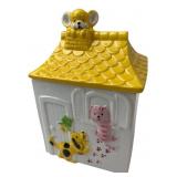 Vintage Japan Ceramic Animal House Cookie Jar