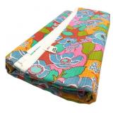 VTG Floral Cotton Fabric Remnant, 45"x 9 feet