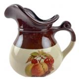 VTG McCoy Fruit Festival Pottery Pitcher, 8" H