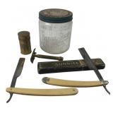 Burma-Shave Jar and Vintage Razor Collection