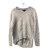 BCBGMAXAZRIA Gray Cable Knit Sweater, Size XS