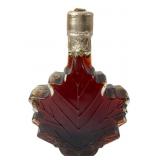 Maple Leaf Shaped Glass Bottle with Syrup