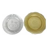 Pair of Depression Glass Plates, Fruit & Patrician