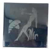 MCM Mosato Art Deco Style Etched Ceramic Tile
