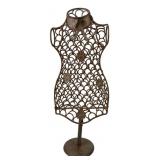 Decorative Wire Dress Form Display, 21" H
