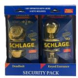 NIB Schlage Security Pack Deadbolt and Keyed Entra