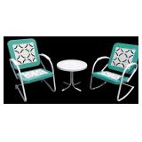 MCM 3pc Metal Patio Set
