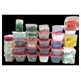 Large Collection of Round Flat-Sided Glass Mosaic