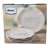 NIB Parini Cookware 4pc Ceramic 10" Plate Set